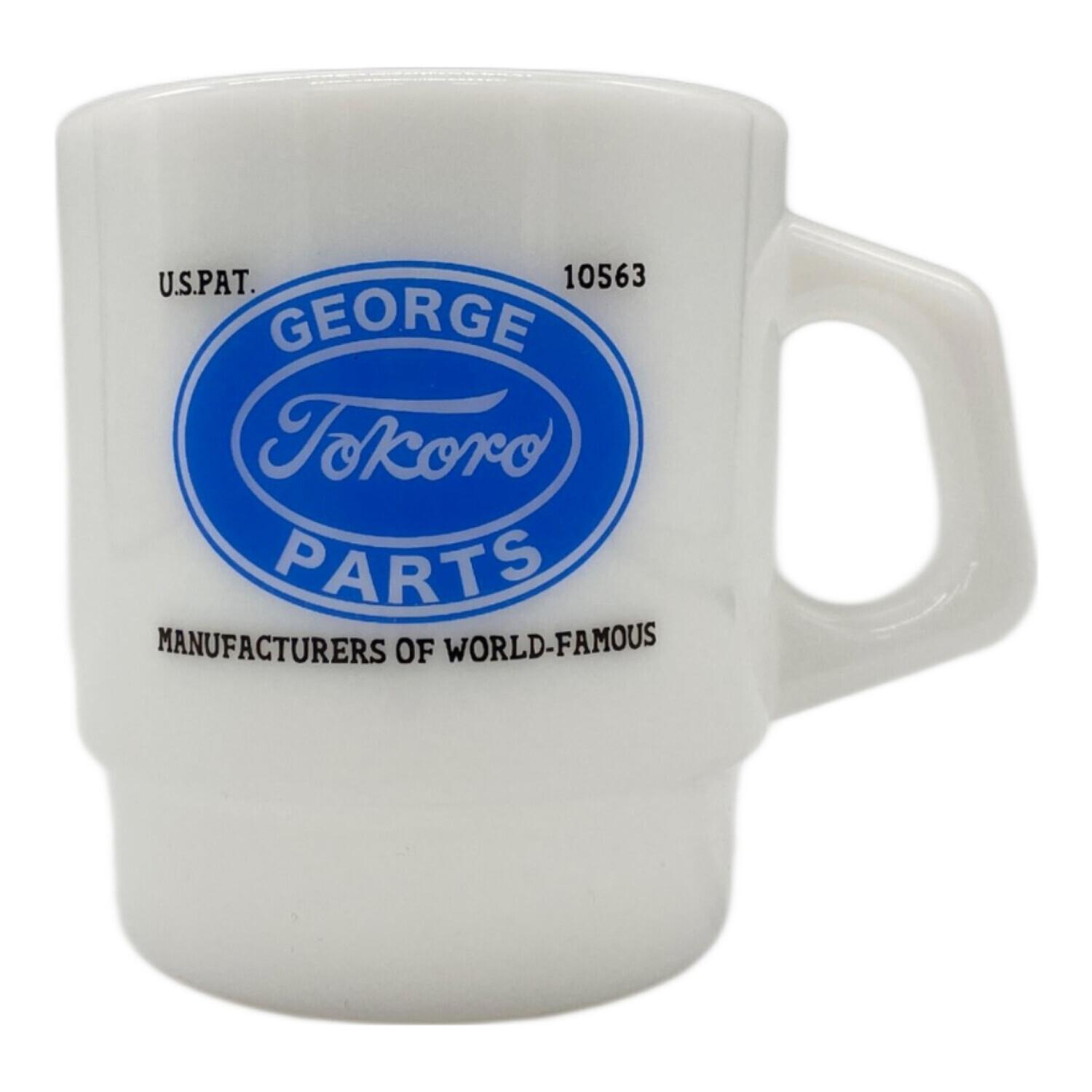 Fire King (ファイヤーキング) マグカップ ホワイト×ブルー 世田谷