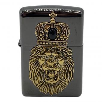 ZIPPO (ジッポ) ZIPPO D 14 ライオン 王冠 タイガーアイ ブラック チタニウムコーティング