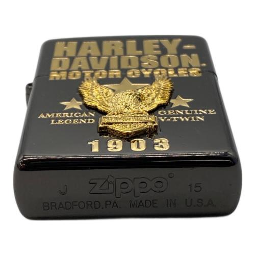 ZIPPO (ジッポ) HARLEY DAVIDSON（ハーレーダビッドソン） J 15 ブラック メッキ/メタル