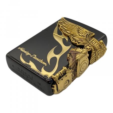 ZIPPO (ジッポ) ZIPPO HARLEY-DAVIDSON 両面加工 羽 ブラック 真鍮