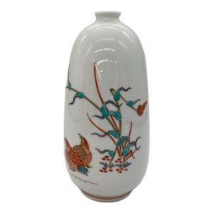 十四代 柿右衛門 (ジュウヨンダイ カキエモン) 一輪生 長形 粟鶉文