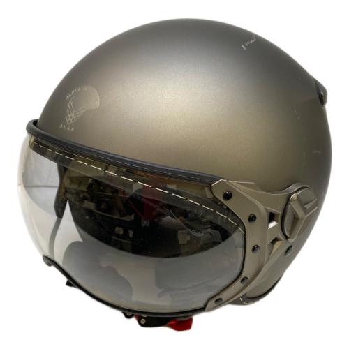 ALPHA (アルファ) バイク用ヘルメット グレー ミリタリージェットヘルメット PSCマーク(バイク用ヘルメット)有