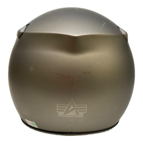 ALPHA (アルファ) バイク用ヘルメット グレー ミリタリージェットヘルメット PSCマーク(バイク用ヘルメット)有