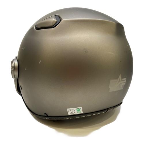 ALPHA (アルファ) バイク用ヘルメット グレー ミリタリージェットヘルメット PSCマーク(バイク用ヘルメット)有
