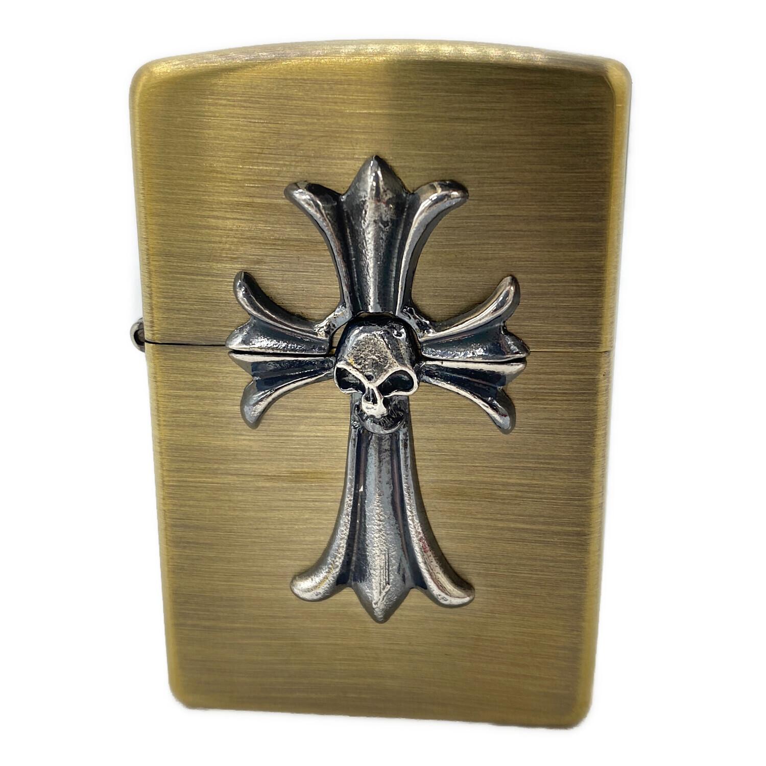 ZIPPO (ジッポ) ZIPPO スカル 十字架 ☆ D14 真鍮(ブラス)｜トレファク