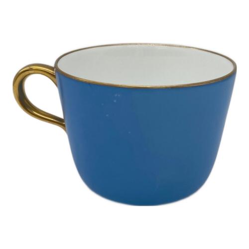 大倉陶園 (オオクラトウエン) カップ&ソーサーセット レッド&ブルー 色蒔き 2Pセット