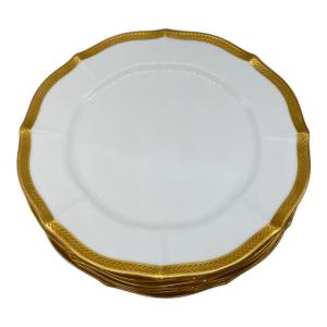 Noritake (ノリタケ) プレート 6Pセット 26.5cm ダイヤモンドコレクション GOLDEN SIMPLICITY