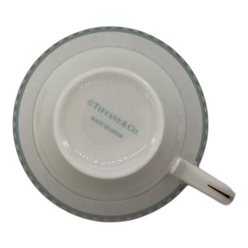 TIFFANY & Co. (ティファニー) カップ&ソーサー 箱無し プラチナブルーバンド 2Pセット