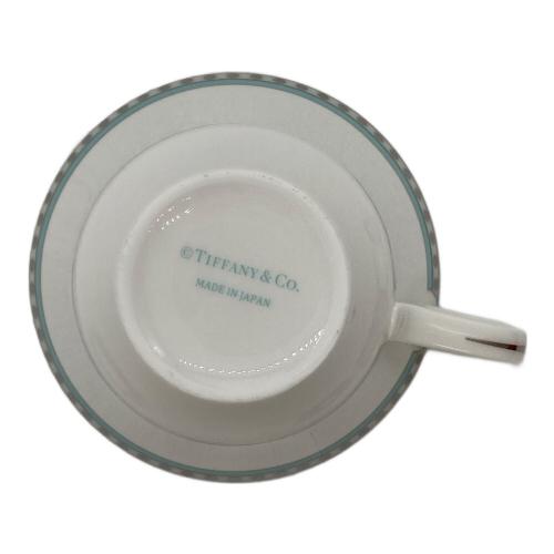 TIFFANY & Co. (ティファニー) カップ&ソーサー 箱無し プラチナブルーバンド 2Pセット