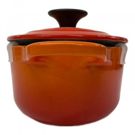 LE CREUSET (ルクルーゼ) 両手鍋 ココットオーバル 17cm オレンジ