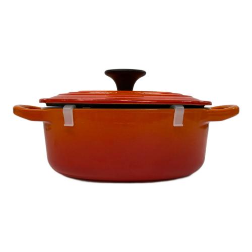 LE CREUSET (ルクルーゼ) 両手鍋 ココットオーバル 17cm オレンジ