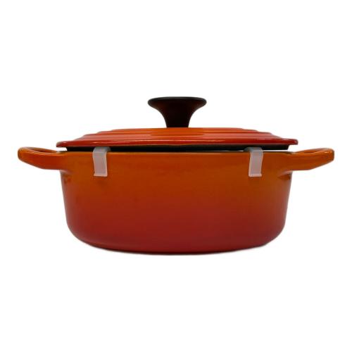 LE CREUSET (ルクルーゼ) 両手鍋 ココットオーバル 17cm オレンジ