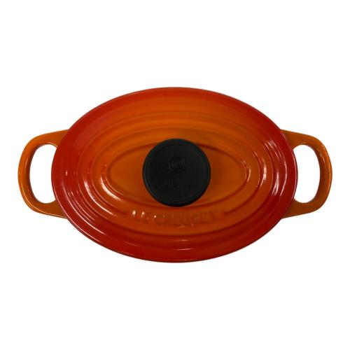LE CREUSET (ルクルーゼ) 両手鍋 ココットオーバル 17cm オレンジ