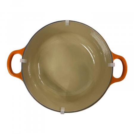 LE CREUSET (ルクルーゼ) 両手鍋 20cm オレンジ ココット・ロンド