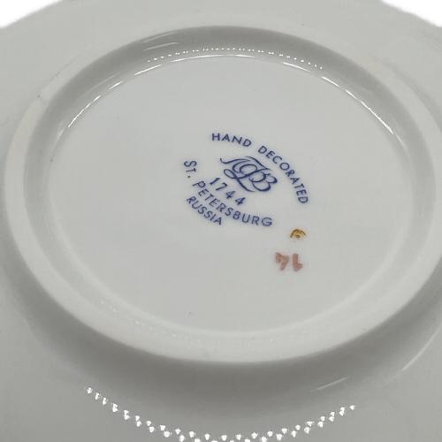 imperial porcelain (インペリアルポーセリン) カップ&ソーサー ロシア製 コバルトネット ウェイヴ