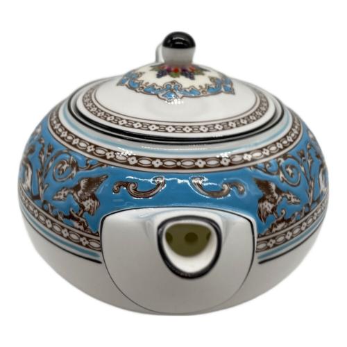 Wedgwood(ウェッジウッド) ティーポット 黒壺 フロレンティーン・ターコイズ