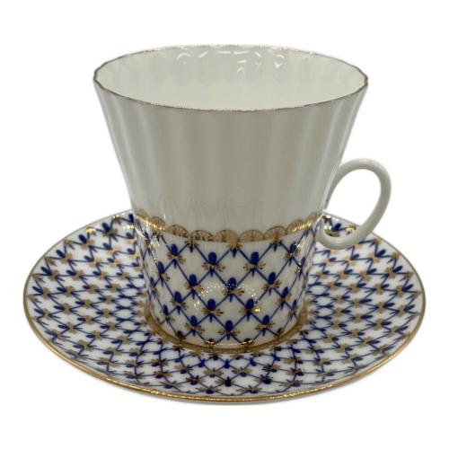 imperial porcelain (インペリアルポーセリン) カップ&ソーサー ロシア製 コバルトネット ウェイヴ/
