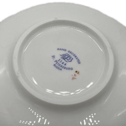 imperial porcelain (インペリアルポーセリン) カップ&ソーサー ロシア製 コバルトネット ウェイヴ/
