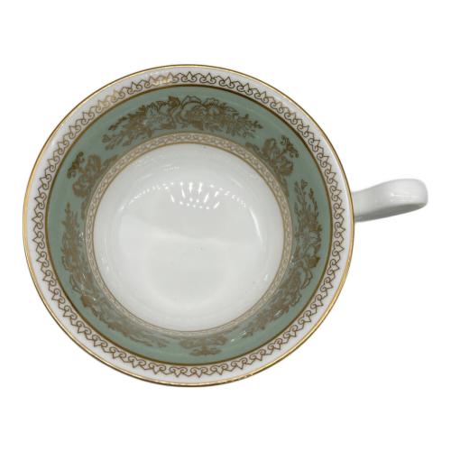 A8019【ウエッジウッド】 コロンビア セージグリーン ピオニー トリオ 黒壺 WEDGWOOD - 【黒壺美品】ウェッジウッド☆コロンビアセージグリーン