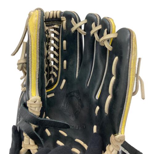 MIZUNO (ミズノ) ダイアモンドヒーロー グローブ ブラック×イエロー