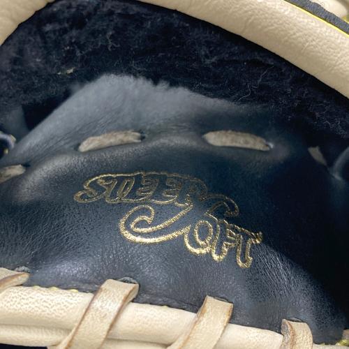 MIZUNO (ミズノ) ダイアモンドヒーロー グローブ ブラック×イエロー