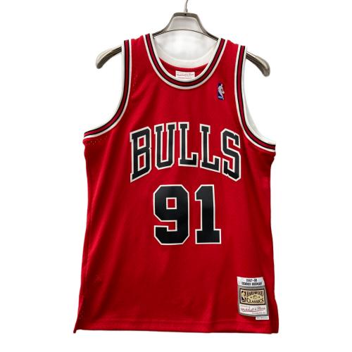 MITCHELL & NESS (ミッチェルアンドネス) バスケットボールユニフォーム RODMAN 91 メンズ SIZE M レッド