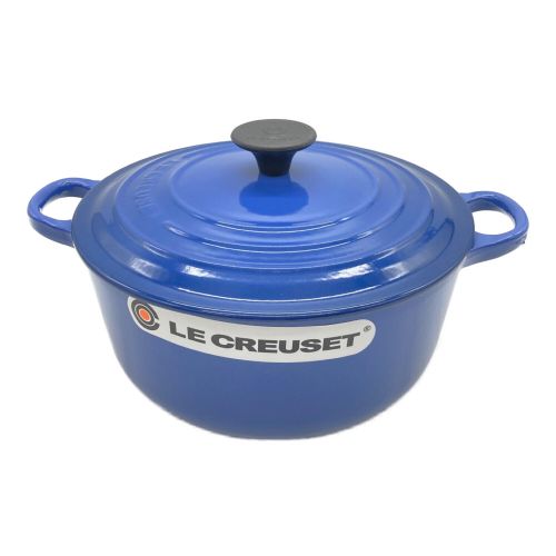 【美品】LE CREUSET　ココット オーバル　ハーモニックブルー　23cm 美品】LE CREUSET ココット オーバル ハーモニックブルー 23cm - メルカリ
