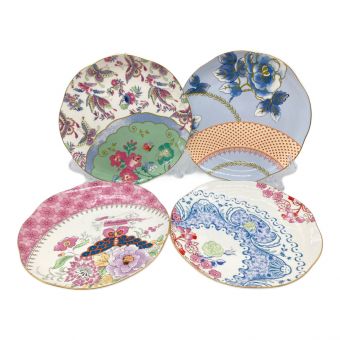 Wedgwood (ウェッジウッド) プレートセット バタフライブルーム 4Pセット