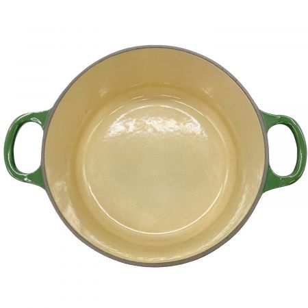 LE CREUSET (ルクルーゼ) 両手鍋 グリーン 18cm｜トレファクONLINE