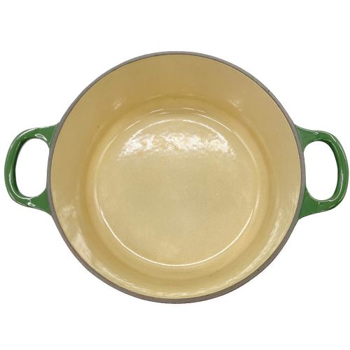 LE CREUSET (ルクルーゼ) 両手鍋 グリーン 18cm