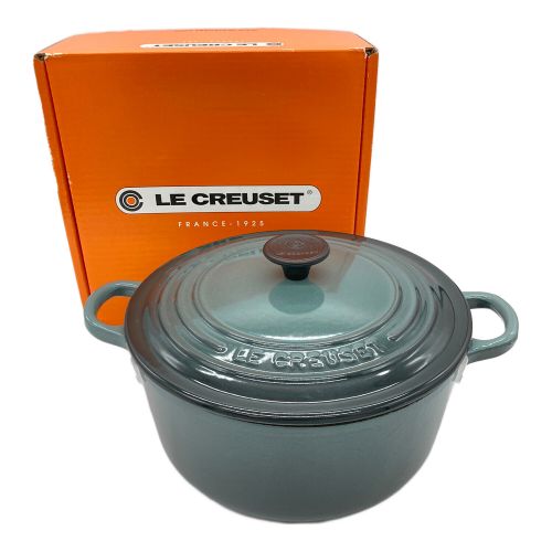 LE CREUSET (ルクルーゼ) 両手鍋 スカイブルー 22cm