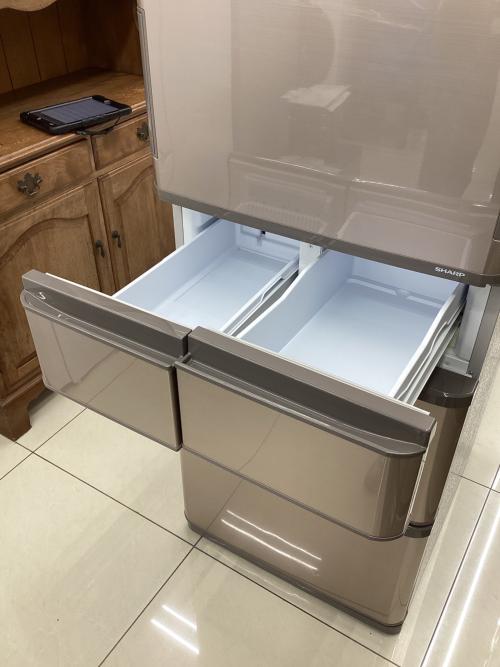 SHARP (シャープ) 5ドア冷蔵庫 SJ-X414H-T 2021年製 パーツ割れ・ヘコミ・内部シミ有 412L