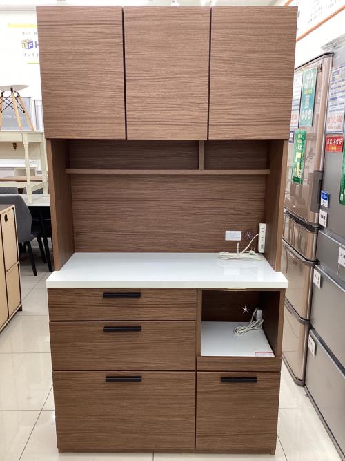 ニトリ レンジボード ブラウン 取っ手ネジ欠品有 ソレル