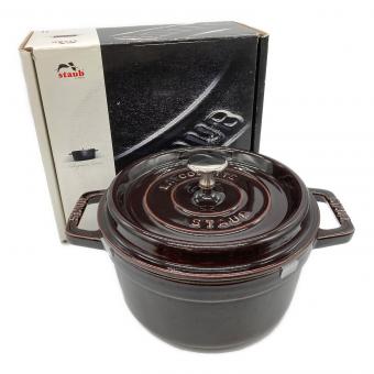 Staub (ストウブ) 両手鍋 SIZE 20cm ナス 40509-821 ピコ・ココット ラウンド