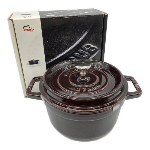 Staub (ストウブ) 両手鍋 SIZE 20cm ナス 40509-821 ピコ・ココット ラウンド
