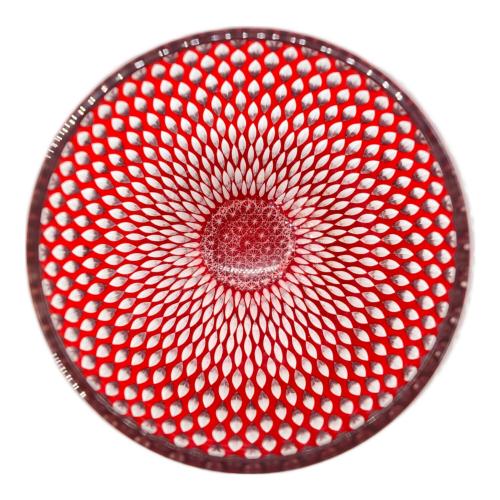 江戸切子 華硝流 フラワーベース 華硝作 木箱付