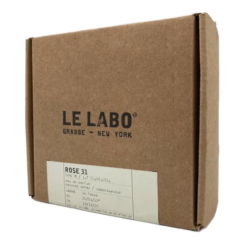 LE LABO (ル ラボ) オードパルファム ROSE 31 50ml 残量80%-99%