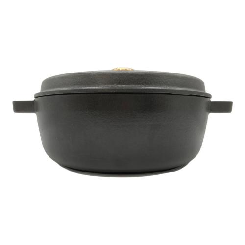 Staub (ストウブ) シャローラウンドココット SIZE 26cm ブラック 40510-607