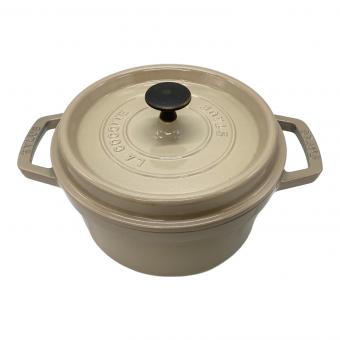 Staub (ストウブ) ラココット 持ち手ヨゴレ有 ベージュ