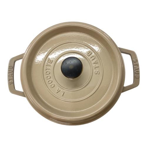 Staub (ストウブ) ラココット 持ち手ヨゴレ有 ベージュ