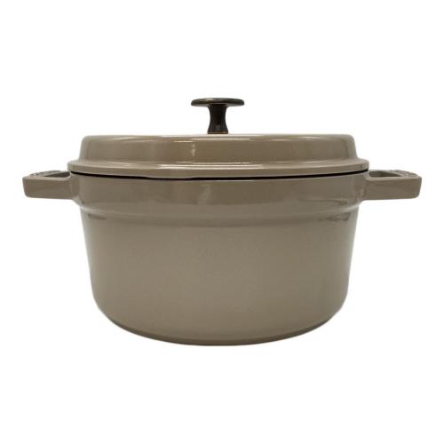 Staub (ストウブ) ラココット 持ち手ヨゴレ有 ベージュ