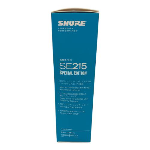 SHURE (シュア) 高遮音性イヤホン SE215