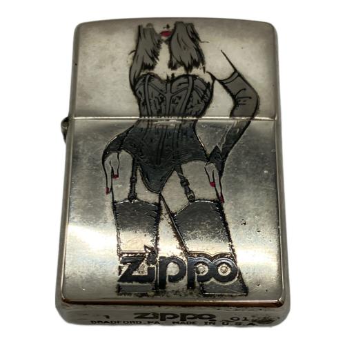 ZIPPO (ジッポ) オイルライター 2001年製1月 キズ多数有 セクシーガール