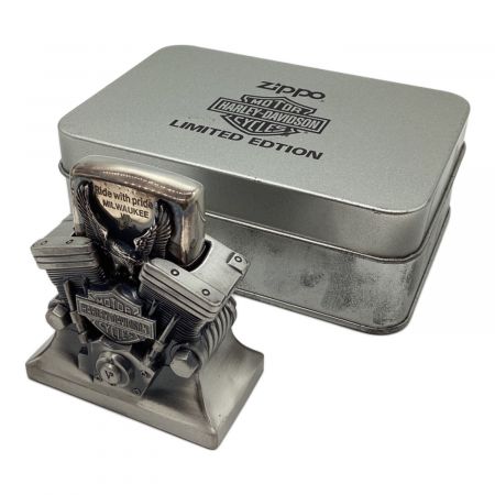 ZIPPO (ジッポ) HARLEY-DAVIDSON 限定 台座付 ZIPPO ケース付 シリアル：0547 1995年5月｜トレファクONLINE