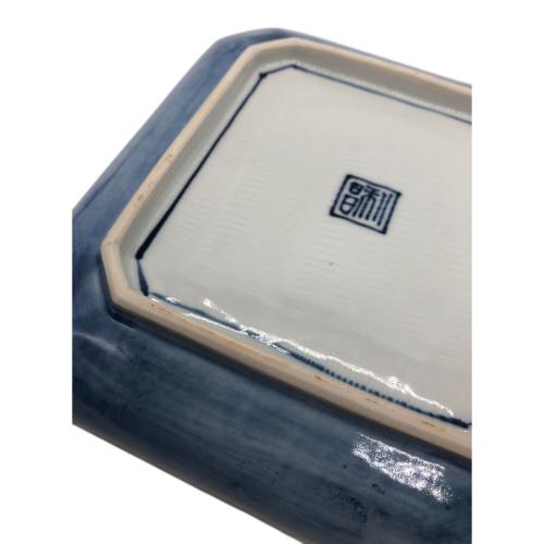 加藤利昌 (カトウトシマサ) 京焼 平安 染付山水之図 角皿 5客揃