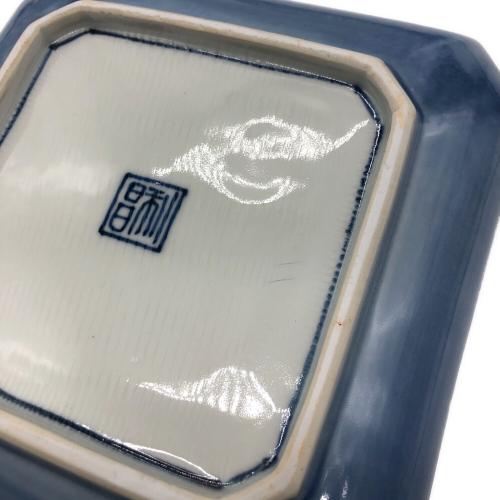 加藤利昌 (カトウトシマサ) 京焼 平安 染付山水之図 角皿 5客揃