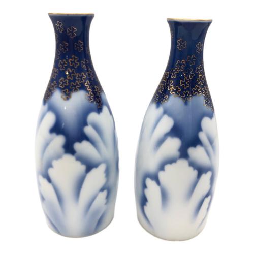 深川製磁 (フカガワセイジ) 牡丹金ミル 酒器揃 徳利2 お猪口5