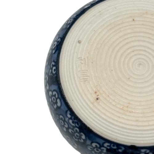 京焼 平安 加藤利昌 (キョウヤキ ヘイアン カトウトシマサ) 染付梅小紋山水 珍味入 5Pセット