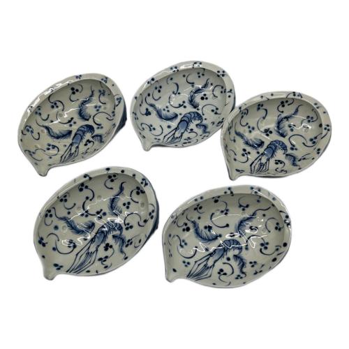 京焼 平安 加藤利昌 (キョウヤキ ヘイアン カトウトシマサ) 器貝式 荒磯 刺身鉢 5皿セット