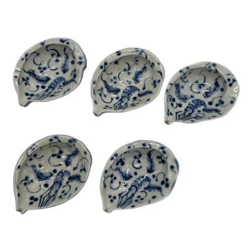 京焼 平安 加藤利昌 (キョウヤキ ヘイアン カトウトシマサ) 器貝式 荒磯 刺身鉢 5皿セット